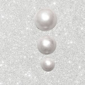 THREE (3) Chalkware Bubbles - WHITE PEARL
